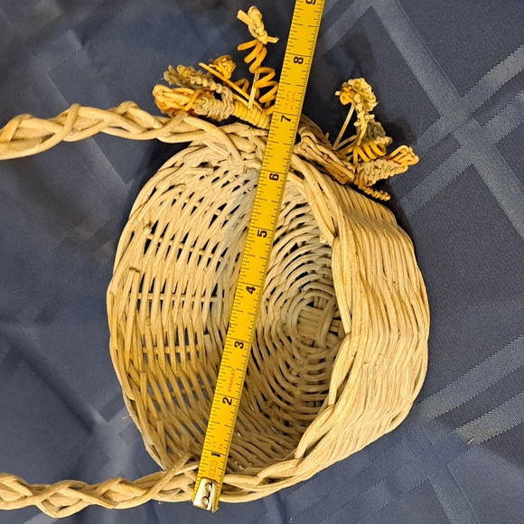 🌴RARE Vintage Cottagecore Wicker Basket - Picture 8 of 11